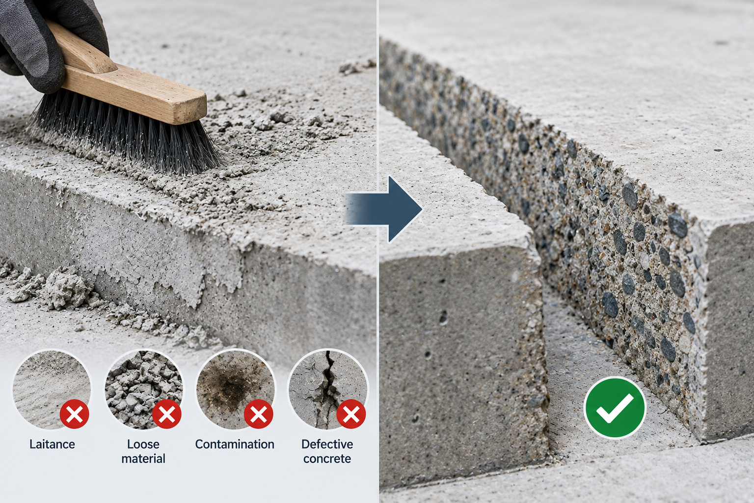 2. Prepare the construction-joint interface